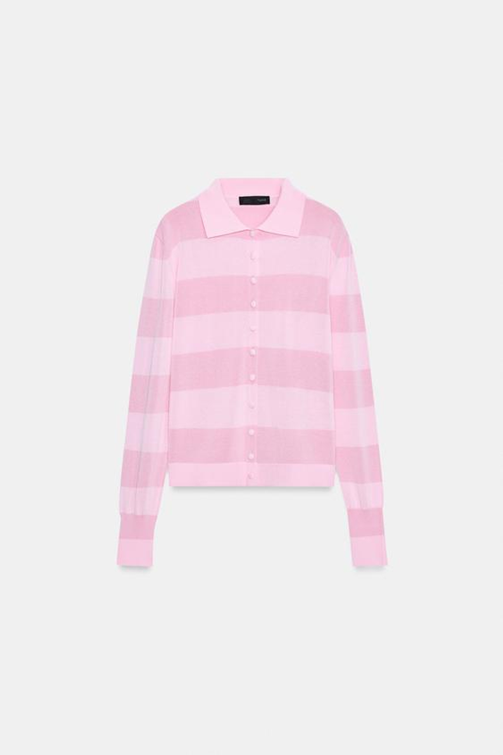 ZARA КАРДИГАН В ПОЛОСКУ, ЛИНЯЛЫЙ РОЗОВЫЙ
