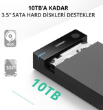 Корпус внешнего жесткого диска USB 3.0 SATA 3.5" UGREEN 50422