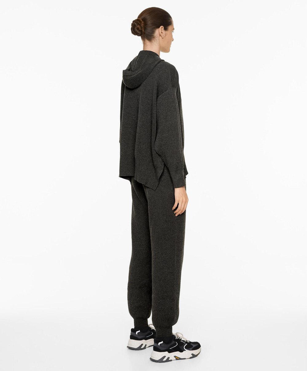 Oysho Трикотажная толстовка с капюшоном, антрацитовый