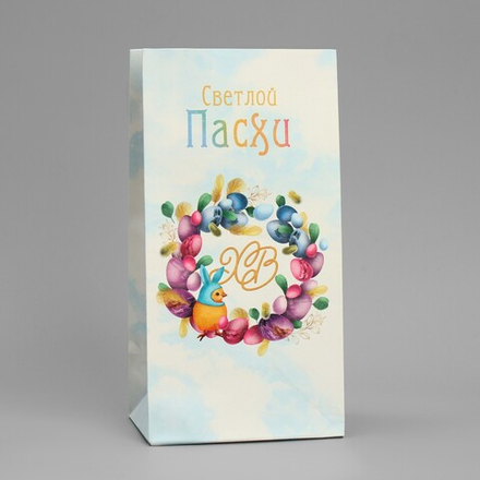 Пакет подарочный без ручек «Светлый праздник», 10 × 19.5 × 7 см 10068886