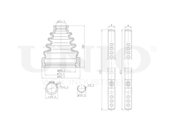 Пыльник ШРУСа (к-т) UNIO DUC-30088K