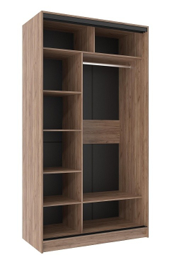 Шкаф-купе двухдверный с зеркалом 1200 Домашний Дуб табачный Craft