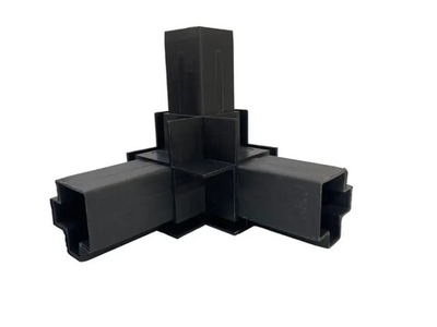 Уголок пластиковый, нейлоновый 95х95х95, ABP330-250 черный универсальный