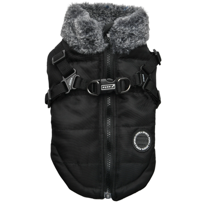 Puppia куртка для собак со встроенной шлейкой "donavan", чёрная, xxl