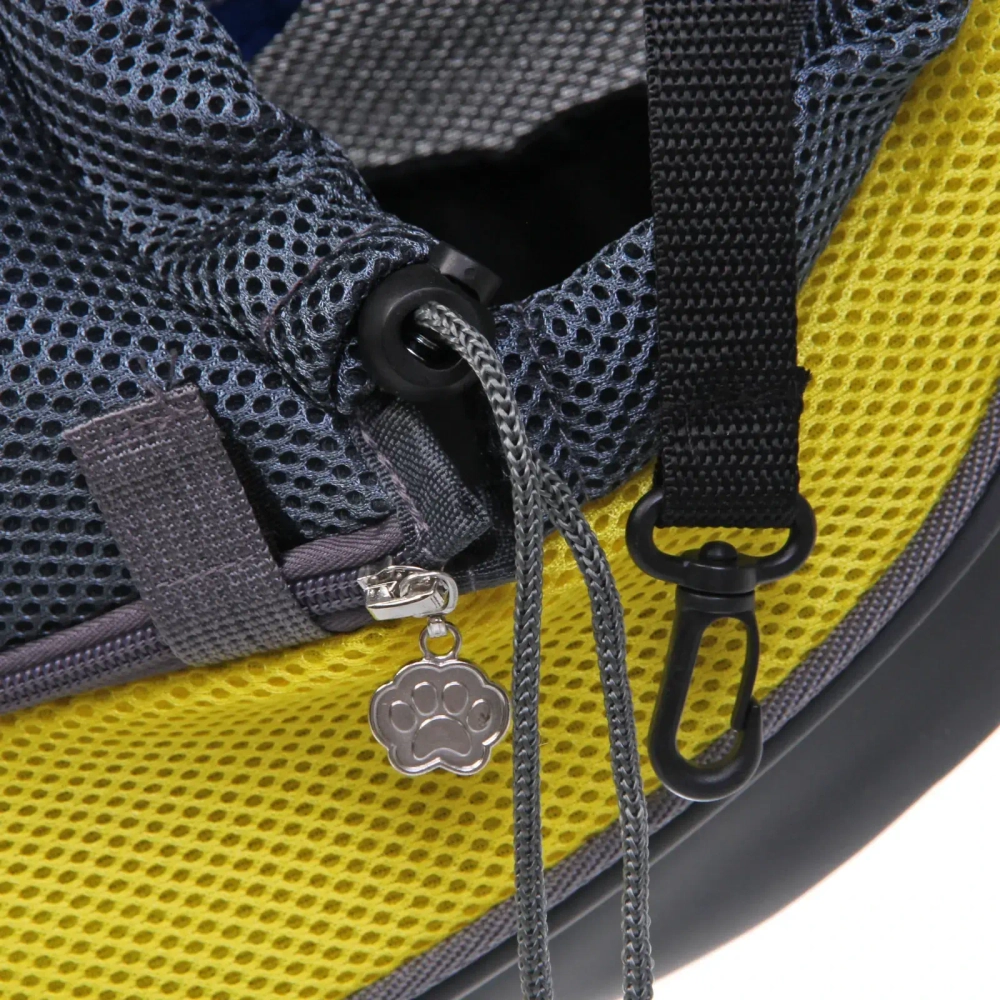 Сумка - переноска для животных через плечо «ЛЮБИМЫЙ БРО, цвет желтый, 45*13см (Лейбл)