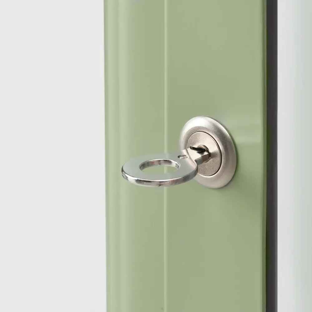 Шкаф-витрина - IKEA FABRIKOR/FABRIKÖR, 57x150 см, светло-серо-зеленый ФАБРИКОР ИКЕА