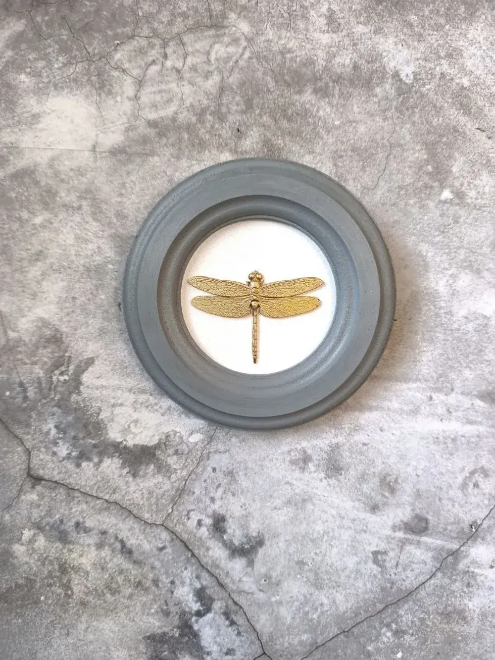 Панно 14 см. насекомые на стену для интерьера Стрекоза