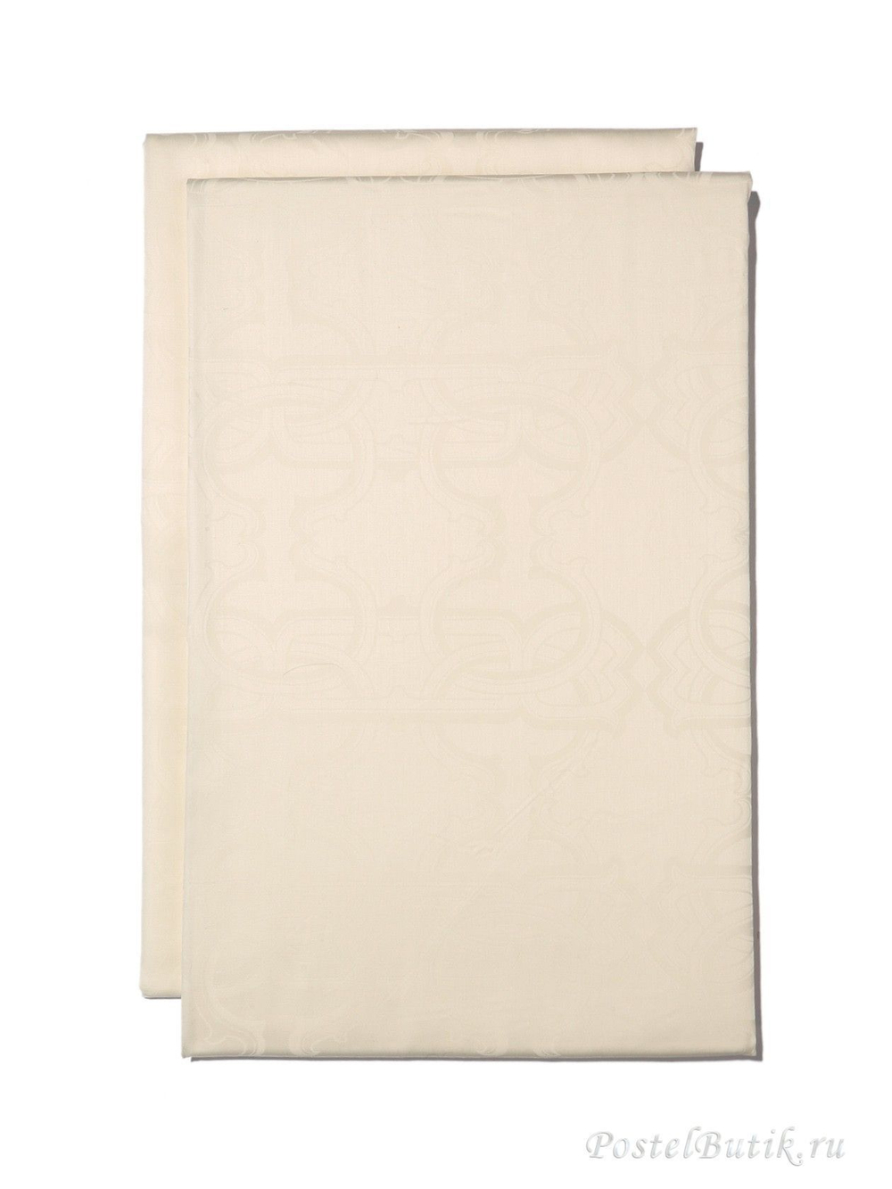 Постельное белье семейное Roberto Cavalli Logo бежевое