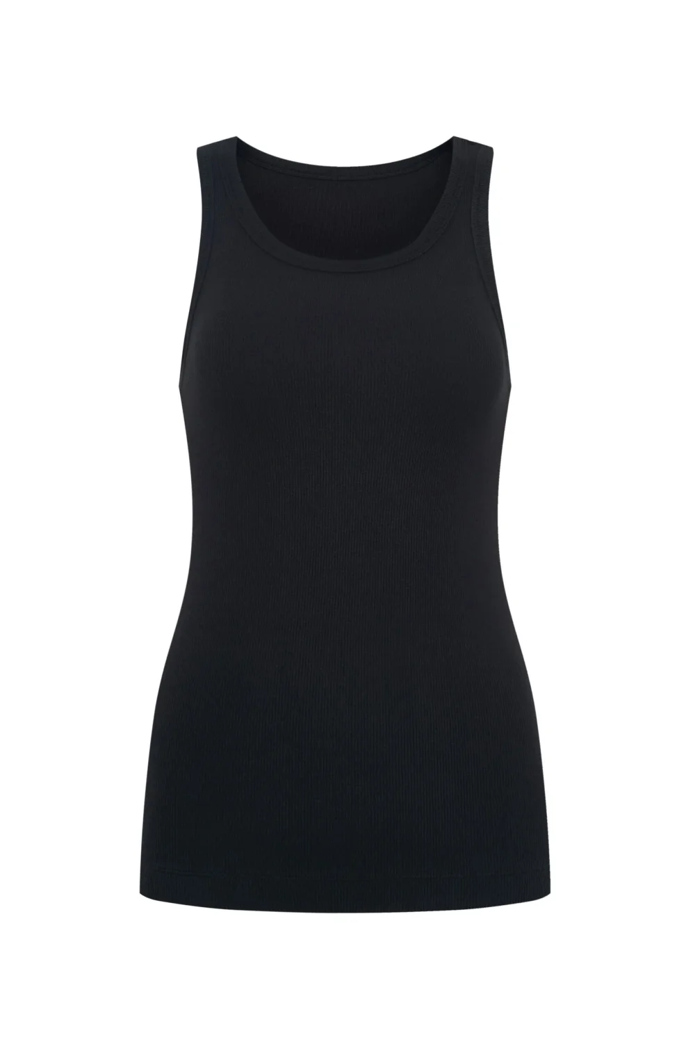 Базовая майка в рубчик, Черный