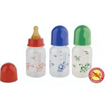Бутылочка с латексной соской 125мл. (Курносики)