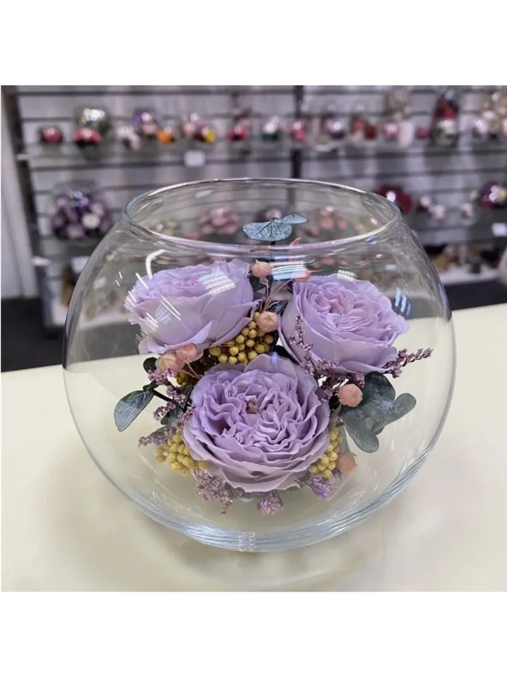 Натуральные пионы в стекле, вакуум