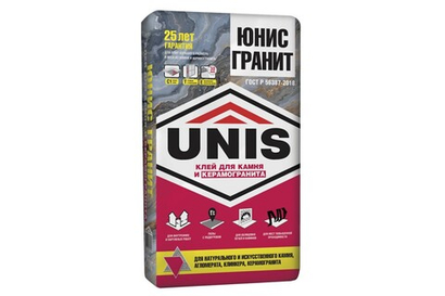 Клей для плитки Юнис Гранит. 25 кг.