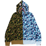 A Bathing Ape Bathing Ape Abc Camos Separate Shark Full Zip Худи синий зеленый