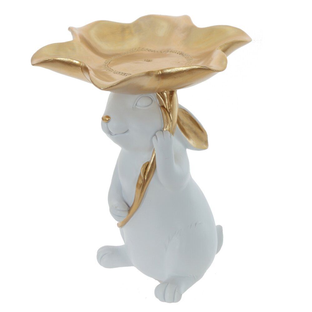 GAEM Фигурка декоративная "Заяц" с подносом, L17,5 W17,5 H20,5 см