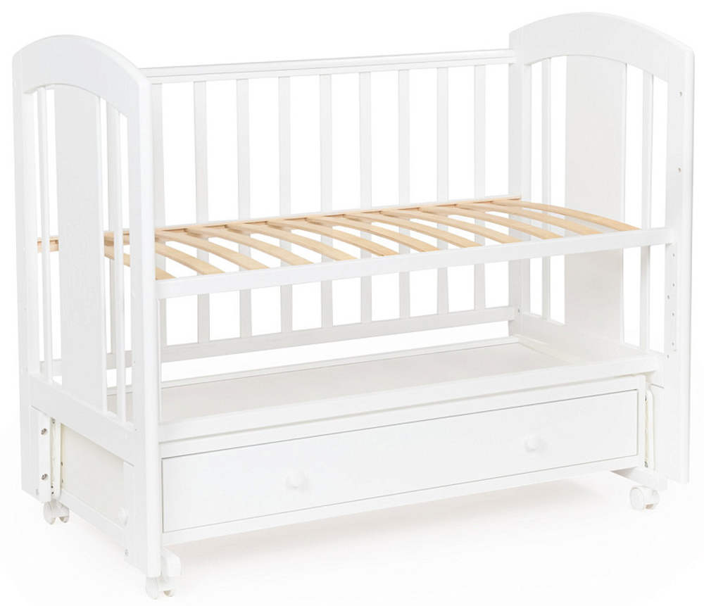 Детская кроватка Bebizaro Regency Teddy маятник универсальный с ящиком 01 White