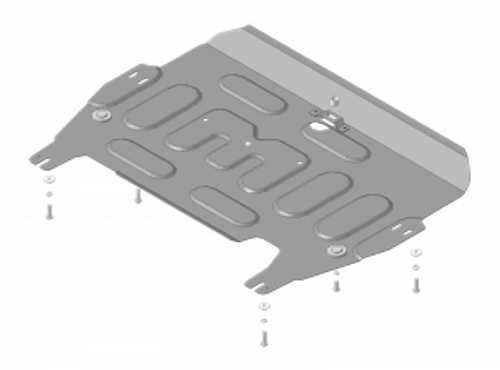 Защита картера Двигателя, КПП. 2 мм, Сталь. для Haval F7 2019-н.в., Haval H6 2015-2020, Haval H6 Coupe 2017-2020, Haval F7x 2019-н.в., Haval M6 2023-н.в. MOTODOR.73105