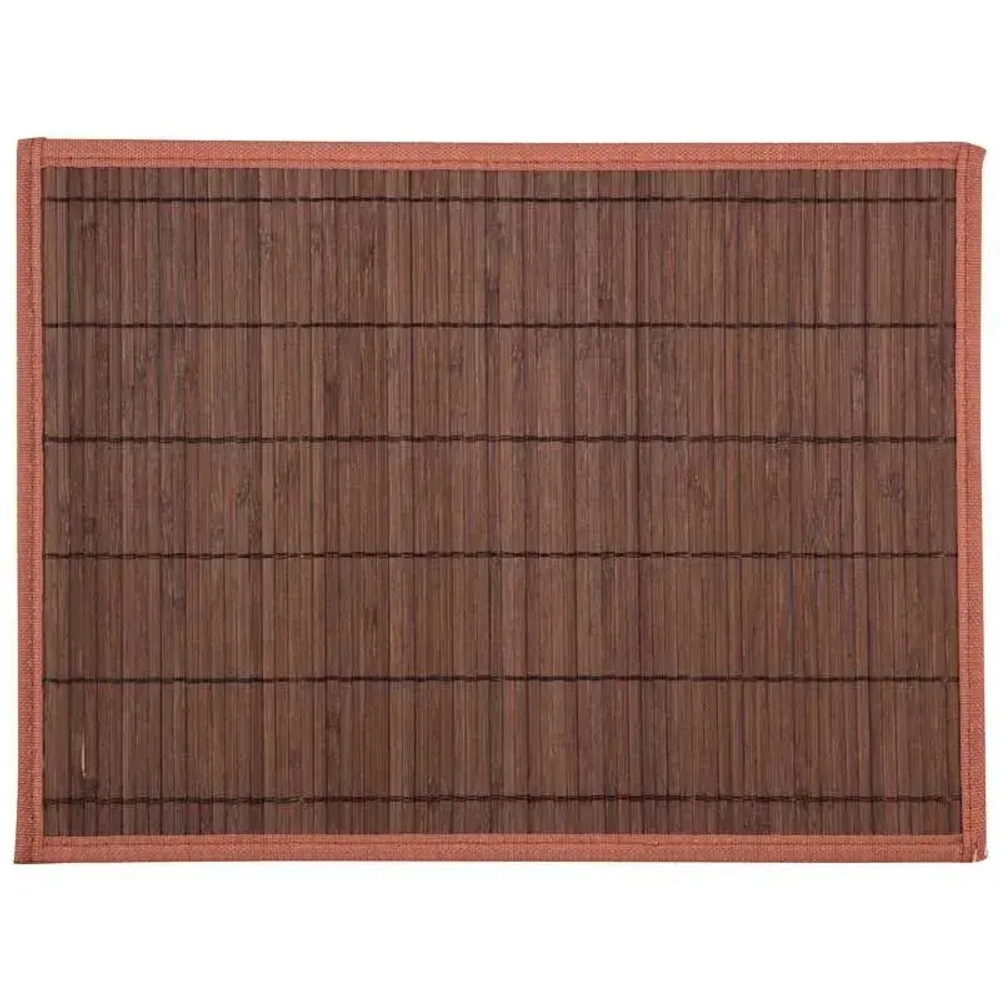 Салфетка сервировочная из бамбука BM-05, цвет: тёмно-коричневый, подложк (комплект 12 шт)