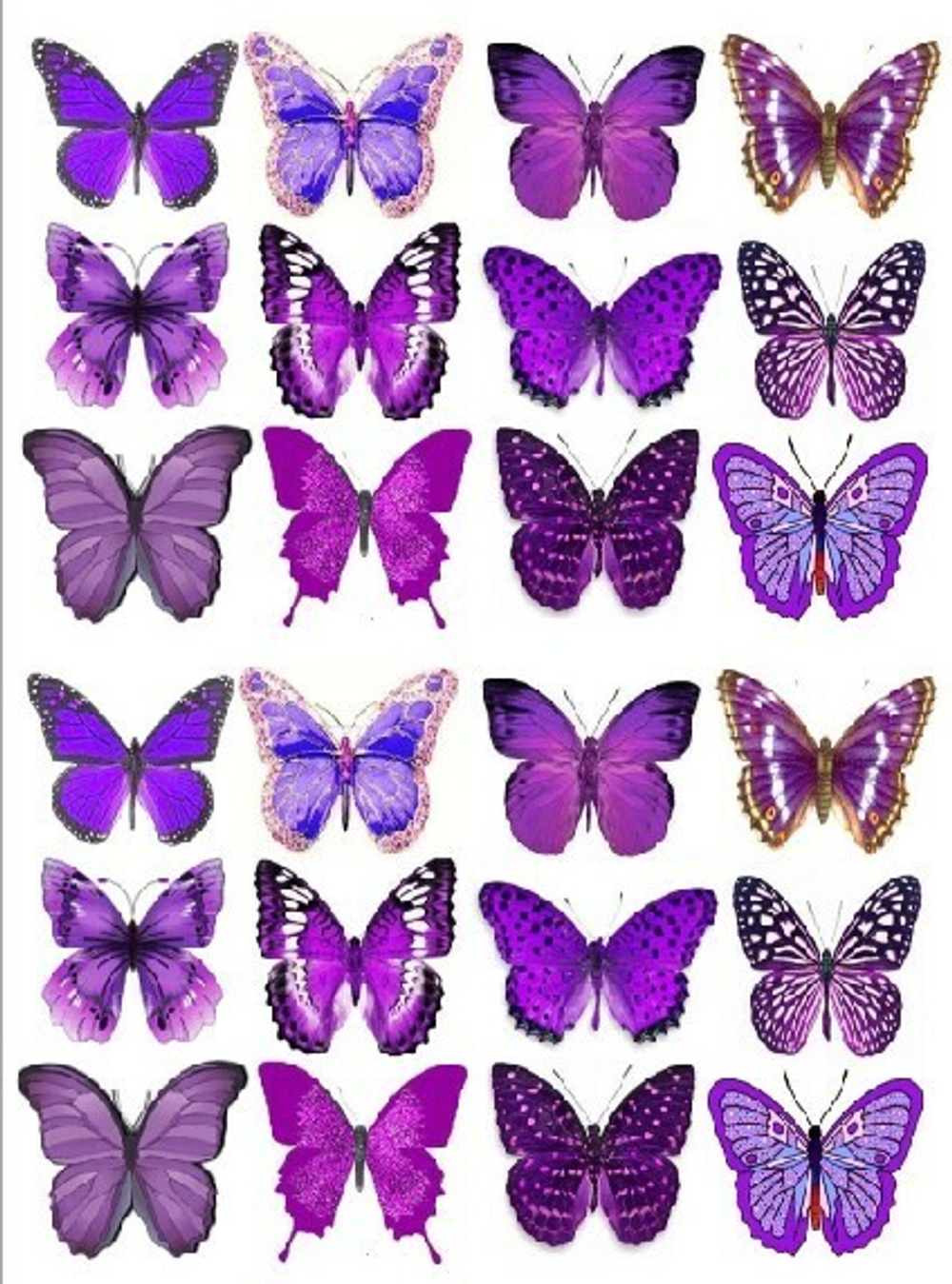 Печать на съедобной бумаге. Бабочки №2