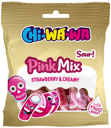 Жевательный мармелад Chi-Wa-Wa Pink Mix кислый 90г