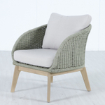 Кресло деревянное с подушками Tagliamento Madrague, светлый тик, бежевый