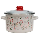 Кастрюля эмал цил Ягодки 3,0л стекл/кр мет/об