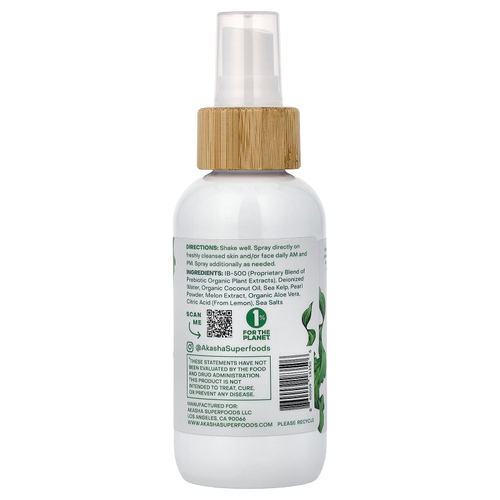 Akasha Superfoods, натуральный спрей для восстановления кожи, для склонной к акне кожи, океанические водоросли, 111 мл (3,4 унции)