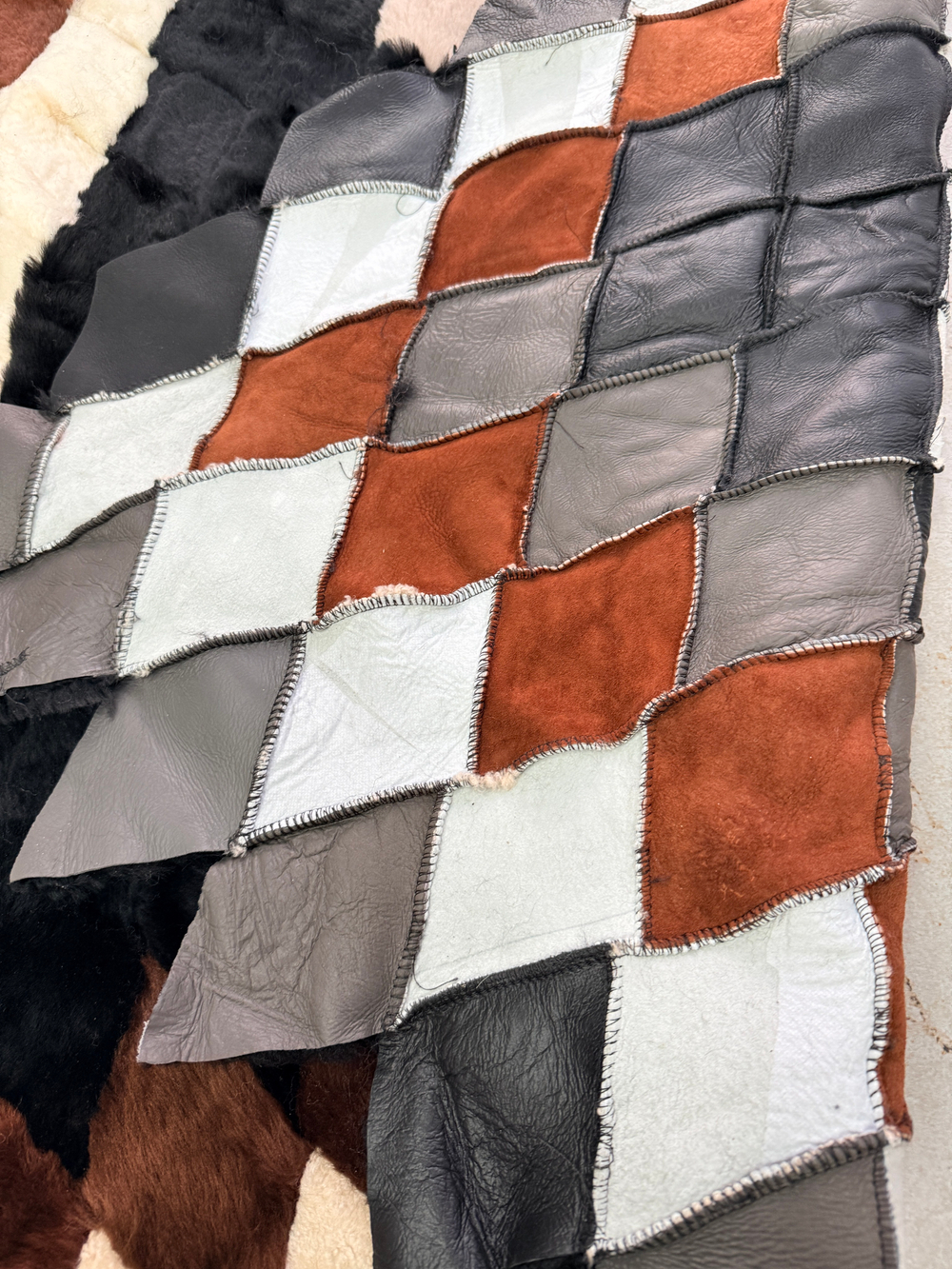 Покрывало меховое ковер из шкуры овчины