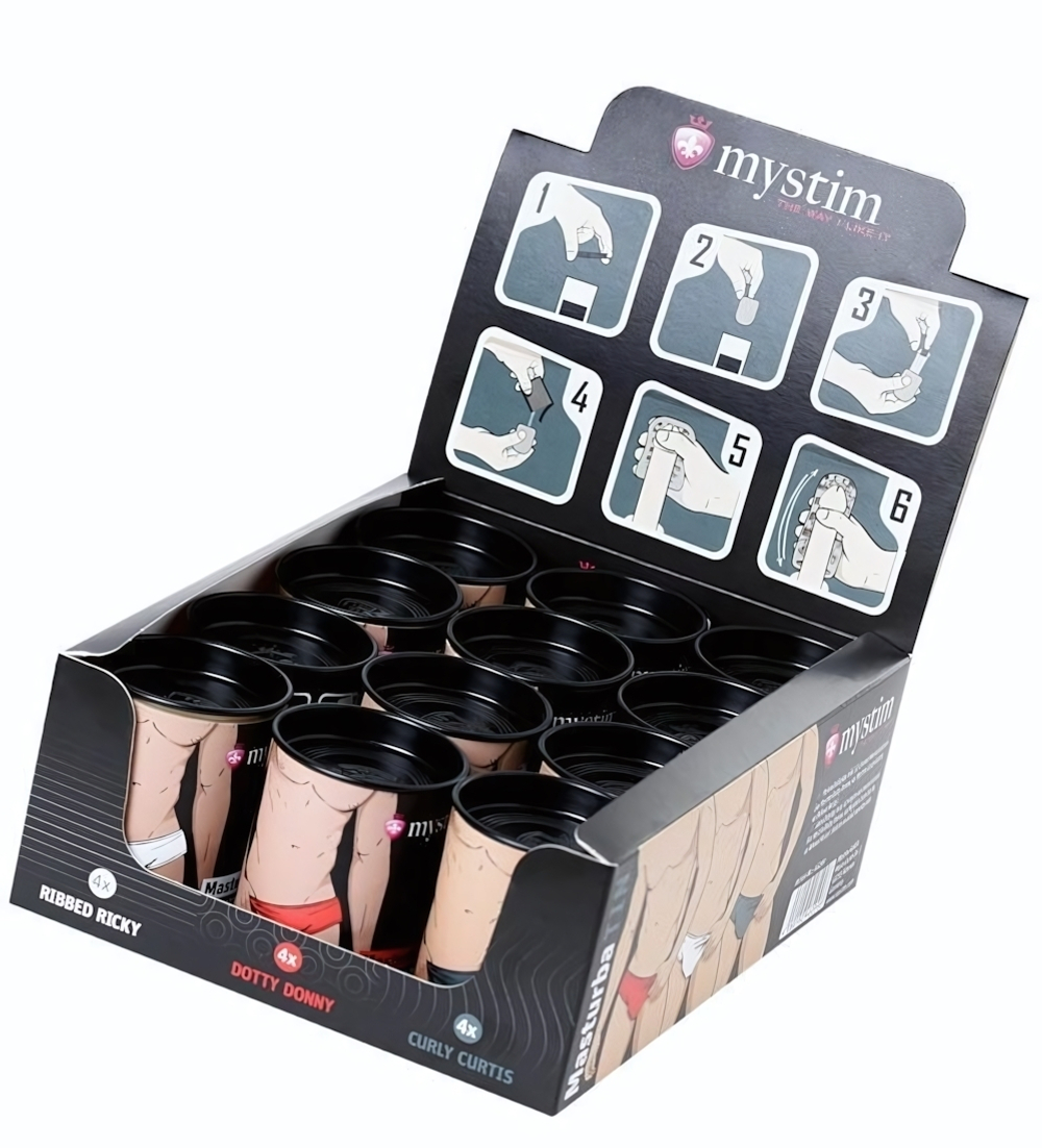 Набор из 12 мастурбаторов MasturbaTIN Set (Цвет: белый)