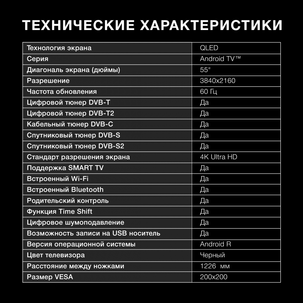 Телевизор Hyundai H-LED55QBU7500