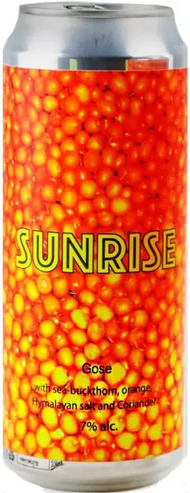 Пиво Годбирг Санрайс Гозе / Godbeerg Sunrise Gose With Sea Buckthorn, Orange, Himalayan Salt &amp; Coriander 0.5л - 6шт