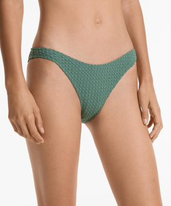 OYSHO Плавки-бикини U-образный вырез вязаные крючком, хаки