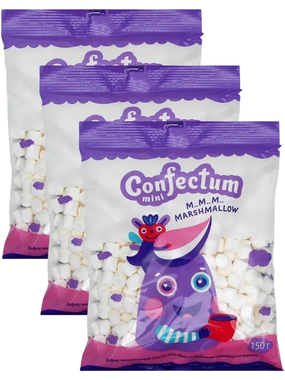 Маршмеллоу мини с ароматом пломбира 150 г * 3 шт