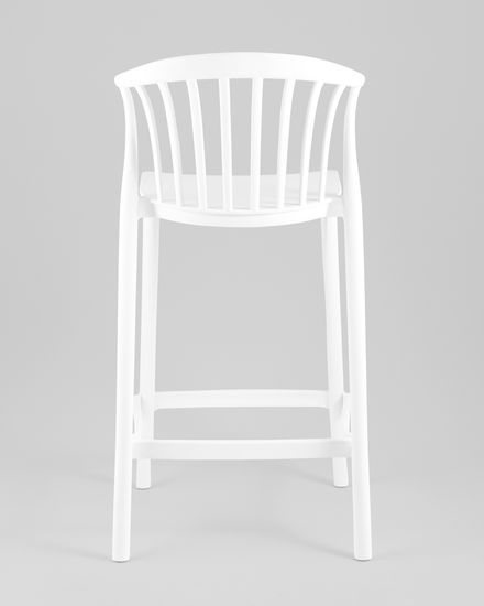 Стул полубарный Campo пластик белый