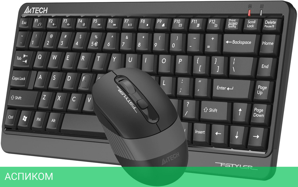 Набор периферии A4Tech Fstyler FGS1110Q черный/серый
