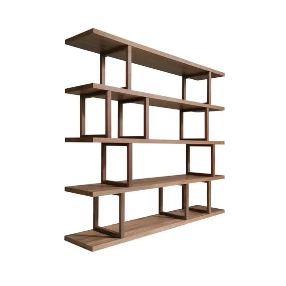 Прямоугольный стеллаж 3294 из орехового дерева