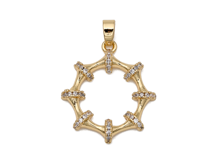 Подвеска "Fantasy" 23мм, со стразами