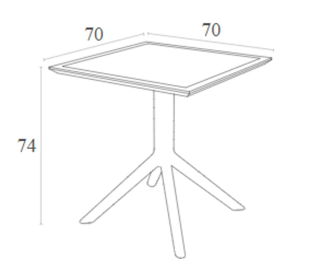 Стол пластиковый Sky Table 70