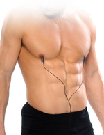 Черные электрические зажимы для сосков Shock Therapy Nipple Clamps