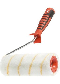 Валик в сборе ПОЛИАКРИЛ желтая полоса с двухком.руч., 180мм, ворс 12мм, D 48мм, Dруч.6 мм Matrix 80659