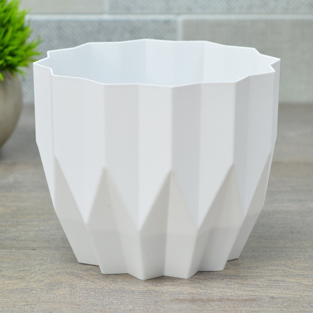 Кашпо Геометрия 0,8л, белый