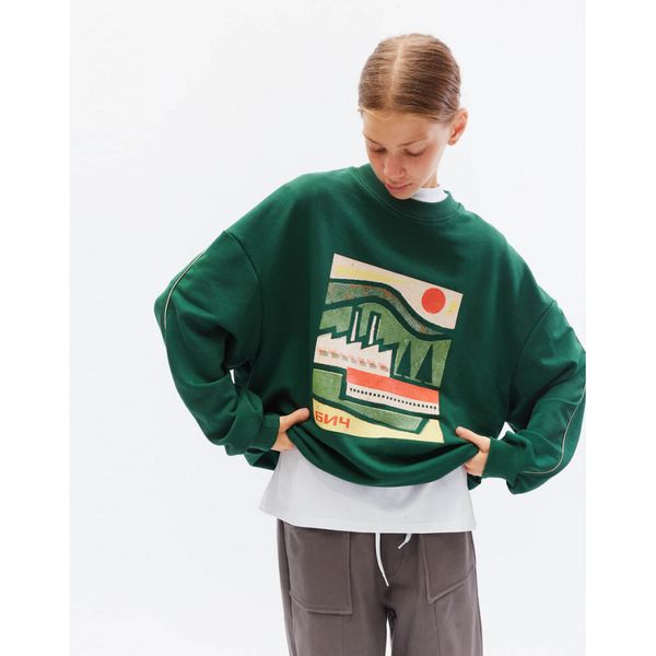 Толстовка Фабрика зеленая - фото 3