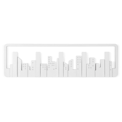 Вешалка настенная skyline, 50 см, белая, 5 крючков