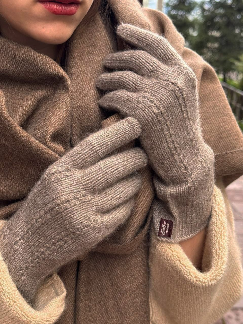 Перчатки женские из 100% Кашемира. Монголия