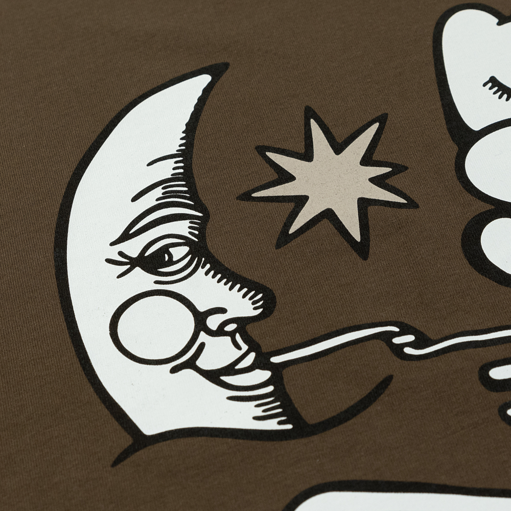 Футболка Haided MOONSHNE RLXD HW TEE carob.brown
