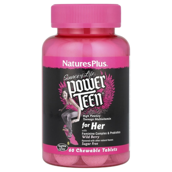 Natures Plus Power Teen® for Her 60 Chewable , Витамины для девочек