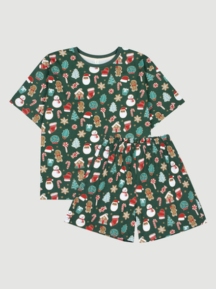 Пижама женская Mjölk Имбирный пряник, с коротким рукавом