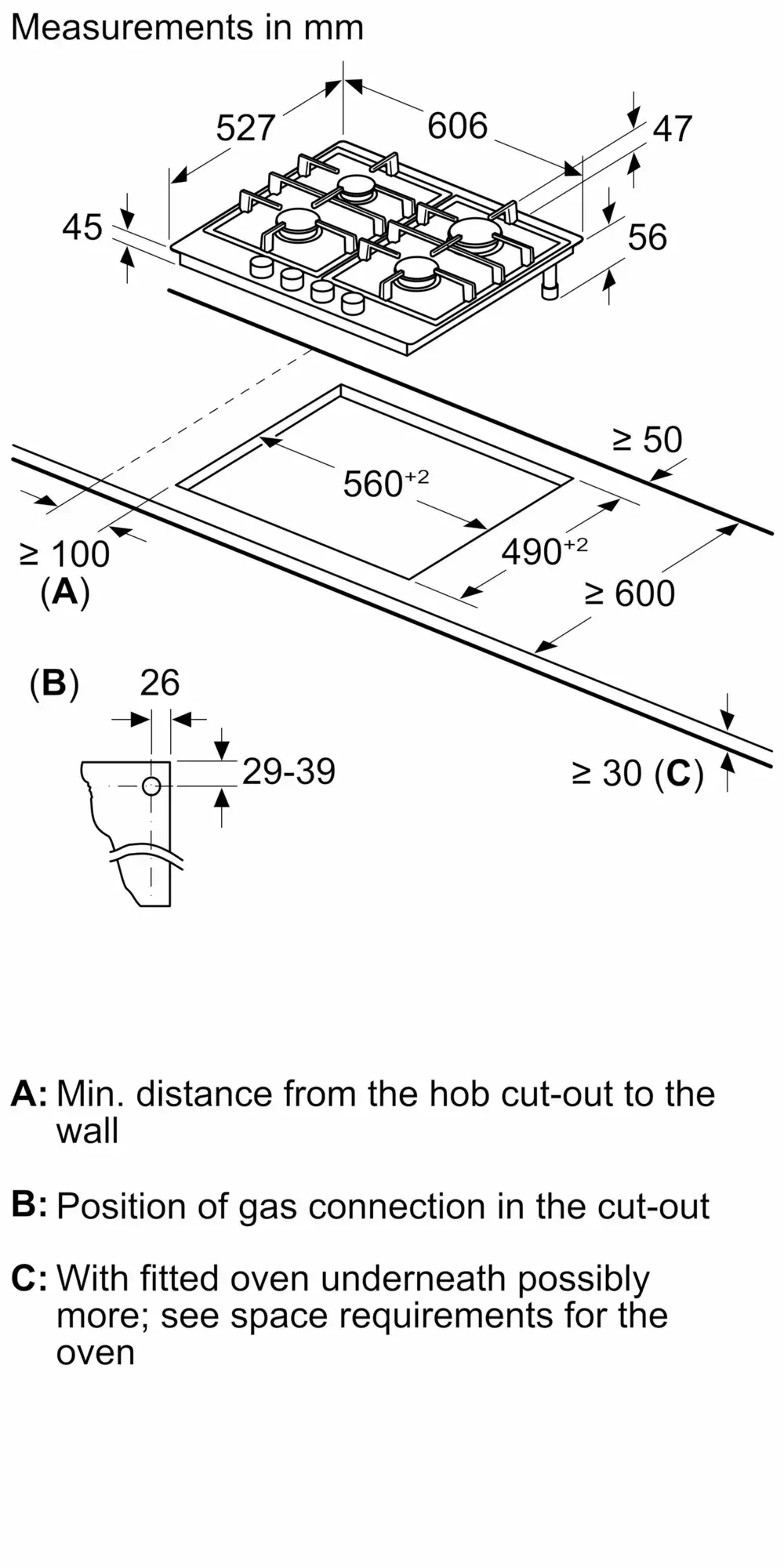 Газовая варочная панель Bosch PRP6A6D70