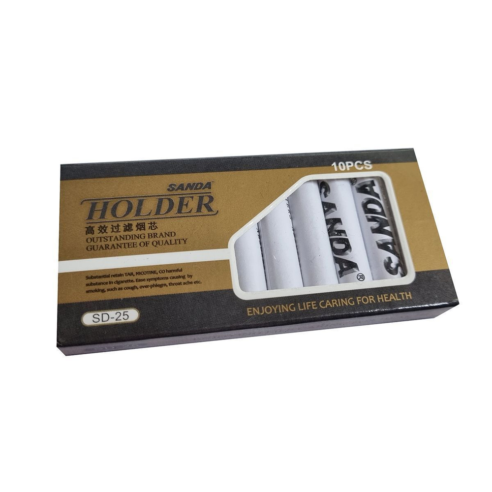 Фильтры трубочные "Sanda Holder" 10шт. 9мм Coconut Shell Charcoal