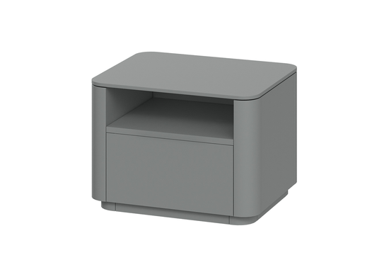 Тумба прикроватная Tammi 1 полка 1 ящик ширина 50 см (серый)
