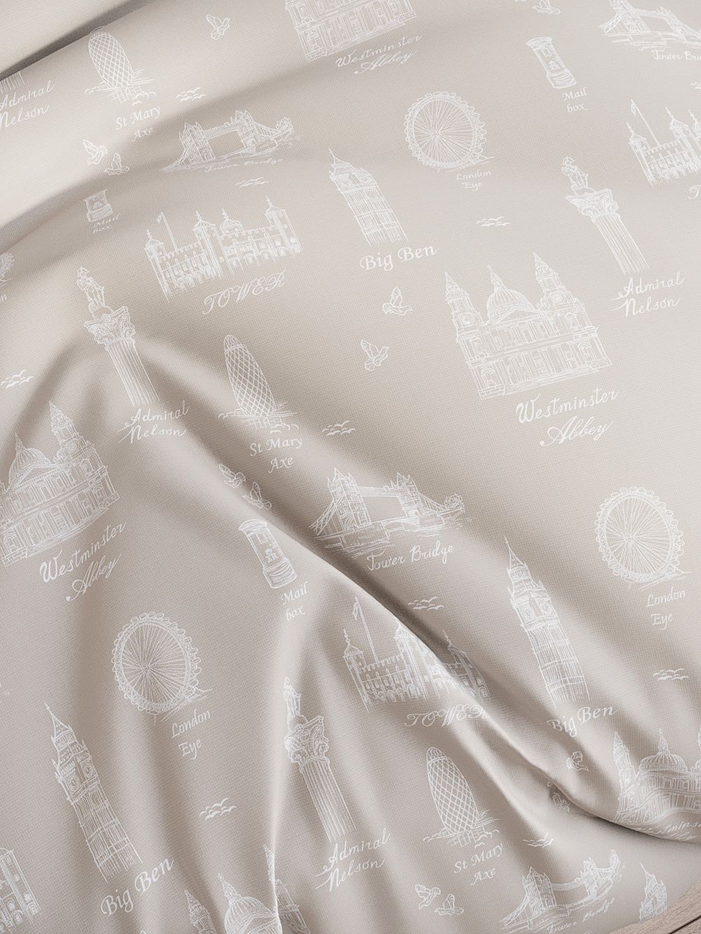 Постельное белье Сказка "Туманный альбион" 1,5-сп Наволочка 50х70 см 1 шт Простынь 150х215 см Пододеяльник 145х215 см, перкаль